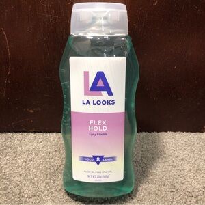 LA Looks FLEX HOLD Level 8 Hold Flexible Hair Gel, Alcohol Free, 20oz
